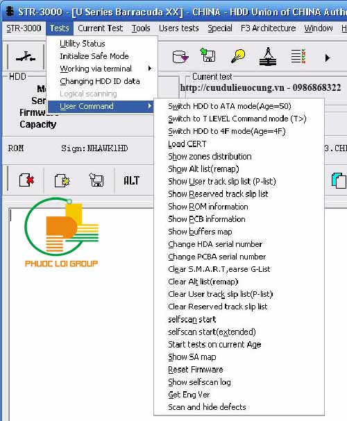 Các tính năng của tool sửa chữa ổ cứng